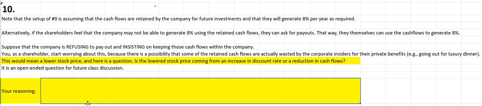 cash flows of a company accrue to its shareholders. Given that the