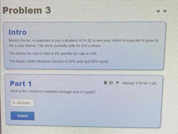 has a target capital structure of 32% debt, 10% preferred stock and