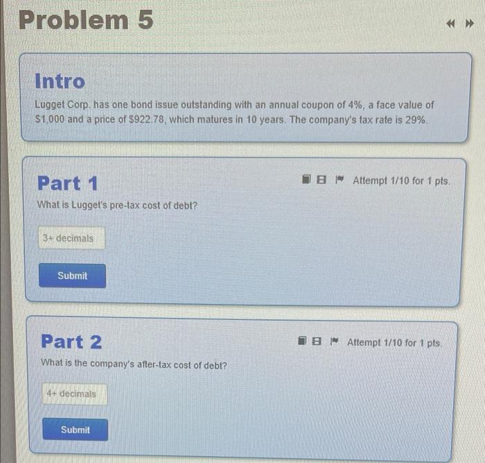 taxes), the yield on preferred stock is 8% and the cost of