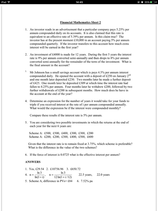  If someone could provide step by step solutions for these questions