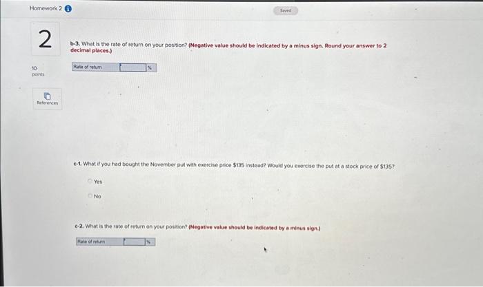 a November expiration call option on 200 shares with the excise price