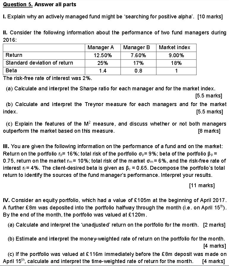 DO NOT ANSWER IN EXCEL PLEASE, THIS IS PAPER TEST Question