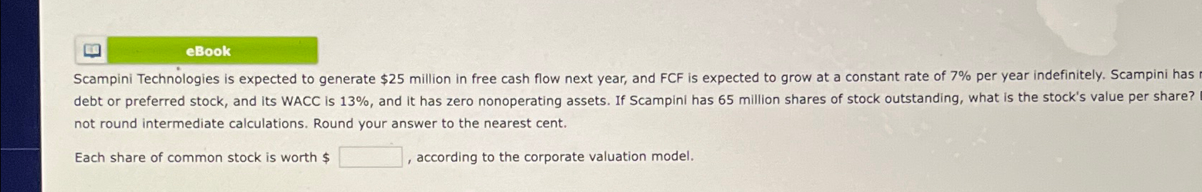  Scampini Technologies is expected to generate $150 million in free cash