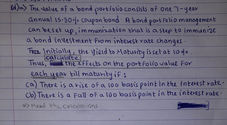 Refrain from using Excel functions. Note that Part(d) is in the next