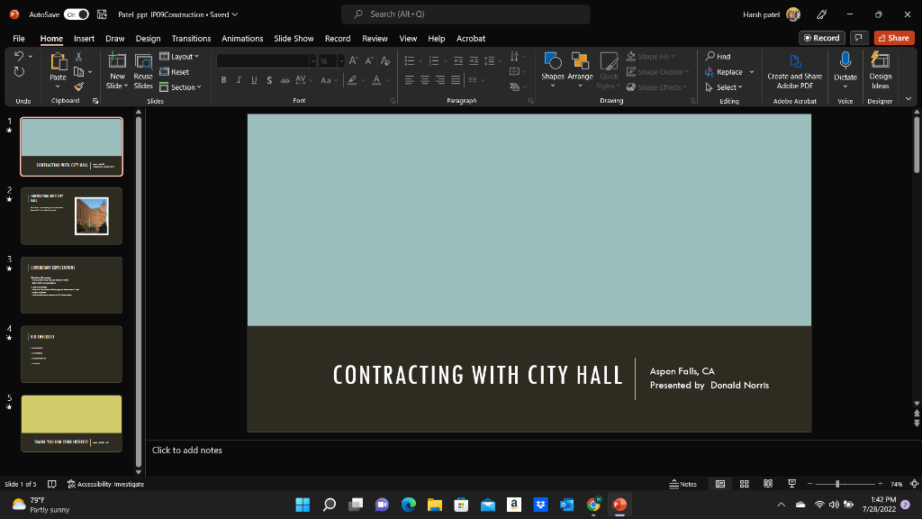 the student data file PowerPoint_IP09Construction.pptx. Save the file in your PowerPoint Special