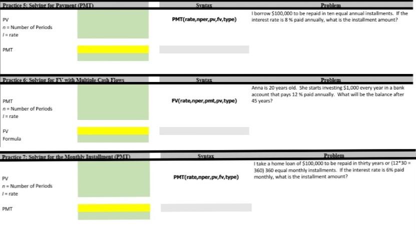  Answer Questions 5-7 and input data where necessary. Thank You? Insert