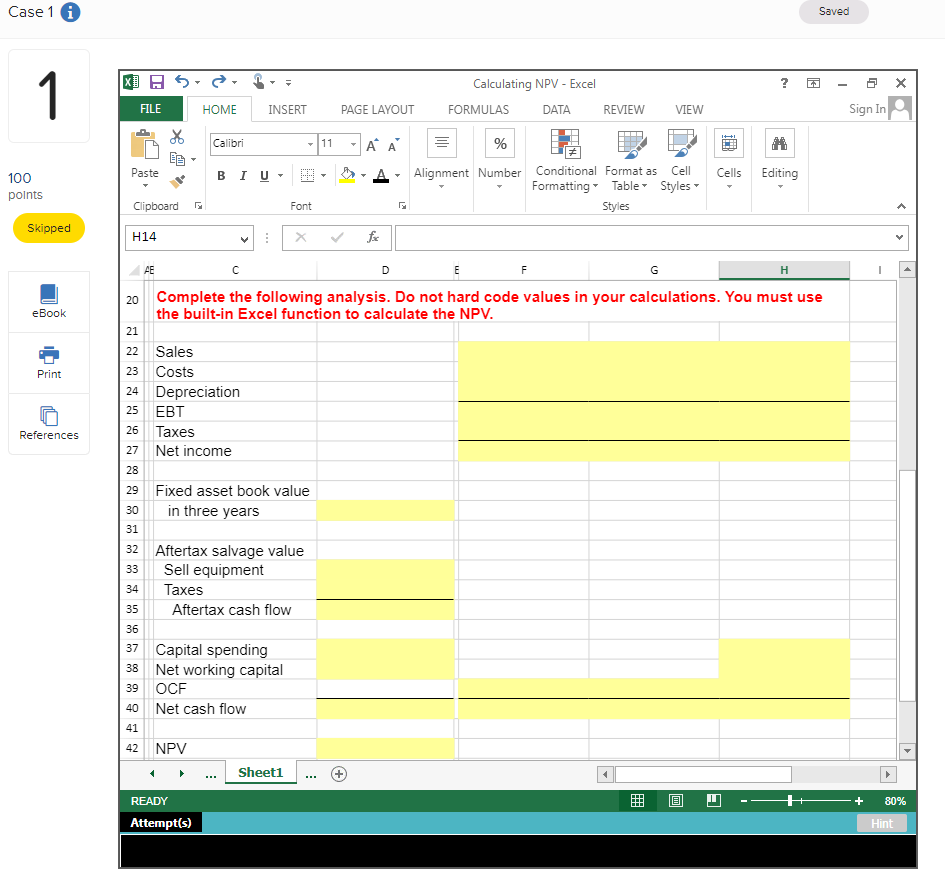 complete it. Please show the excel functions while solving Quad Enterprises is