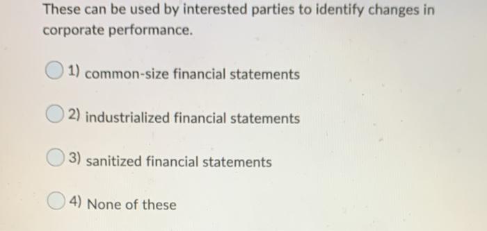  These can be used by interested parties to identify changes in