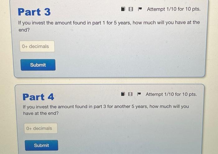 one-time payment of $1,000 in 5 years and a second payment of