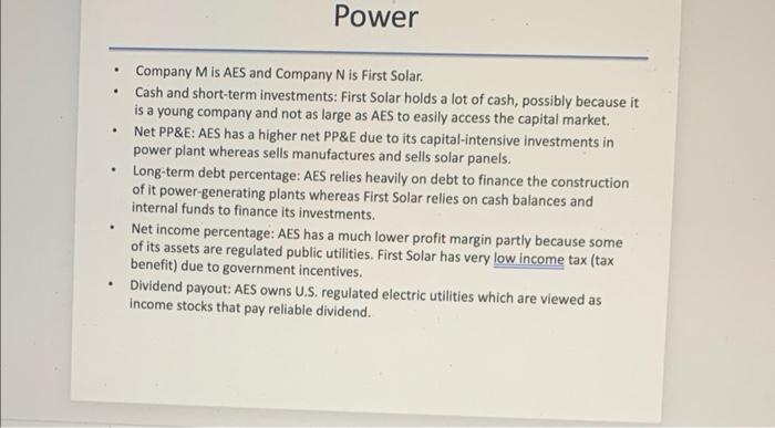 and explain 2 ratios per industry that you used to identify the