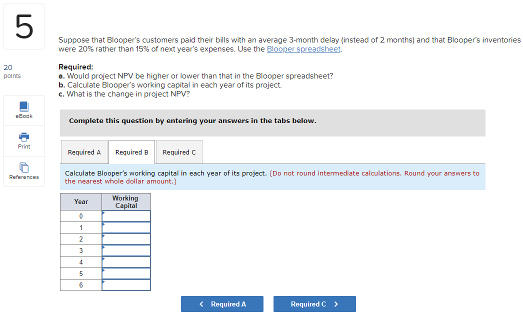 1,580 SPREADSHEET 9.1 Financial forecasts for Blooper's magnoosium mine (dollar values in