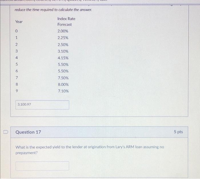 16 5 pts Lary is considering an ARM loan offered by a