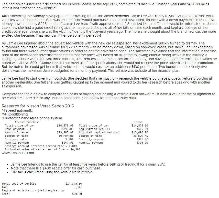 Lee had driven since she first earned her driver's license at