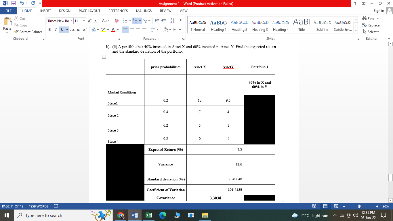 G Clipboard INSERT PAGE 10 OF 12 t A Assignment 1 -