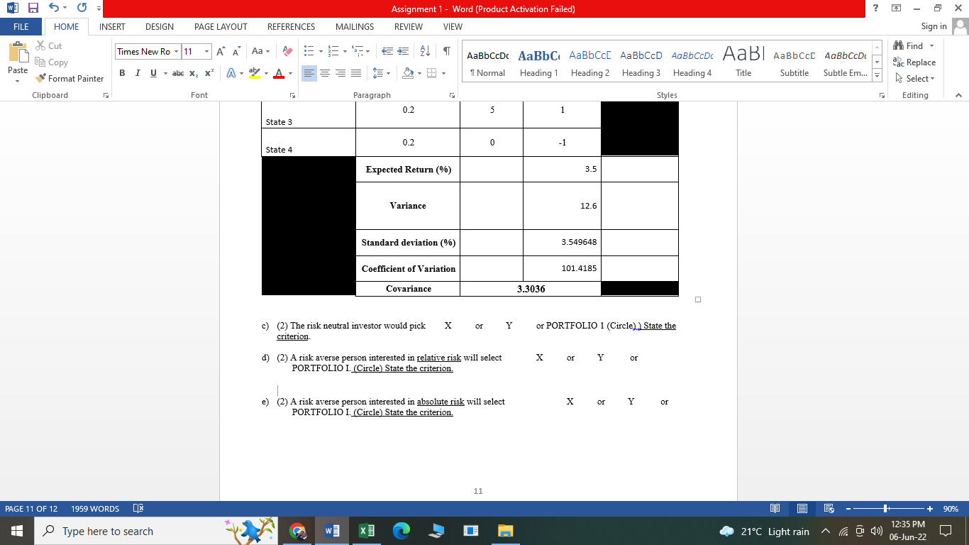 Word (Product Activation Failed) PAGE LAYOUT REFERENCES MAILINGS DESIGN Calibri (Body) 11