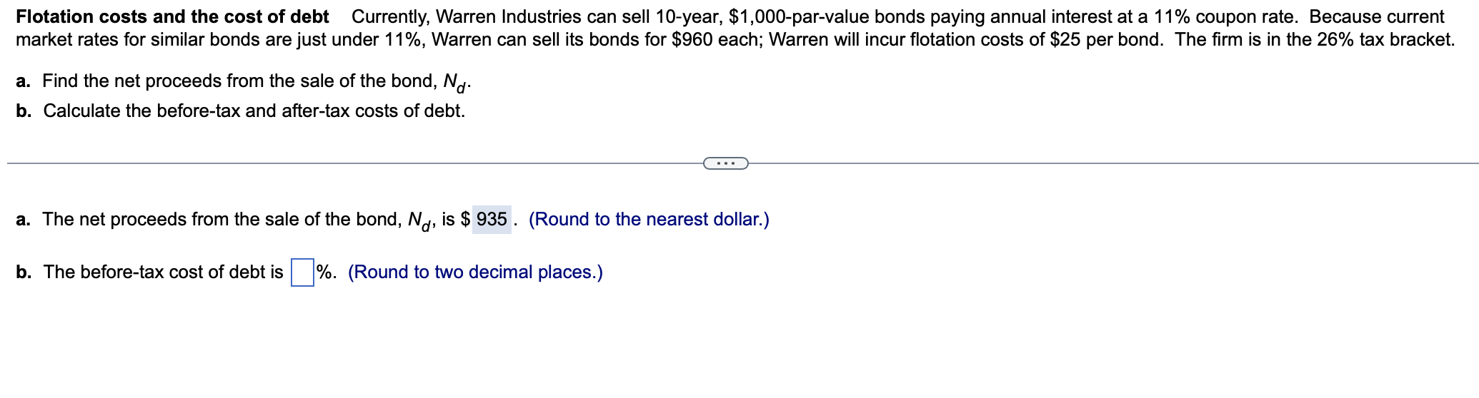 Please solve PART B thank you! Flotation costs and the cost of