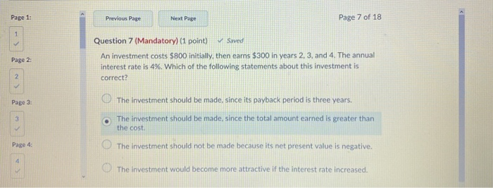 please explain Page 1 Previous Page Next Page Page 7 of 18