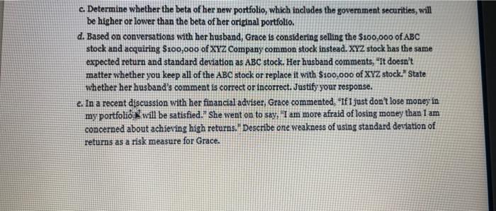 a $900,000 fully diversified portfolio. She subsequently inherits ABC Company common stock