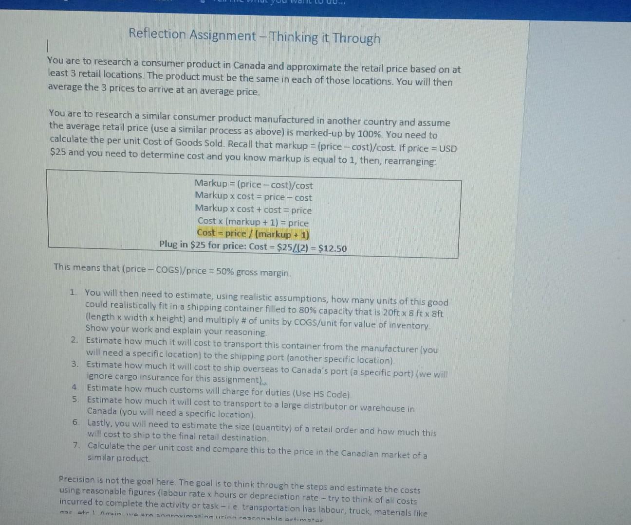 TIL LU Che Reflection Assignment - Thinking it Through You are