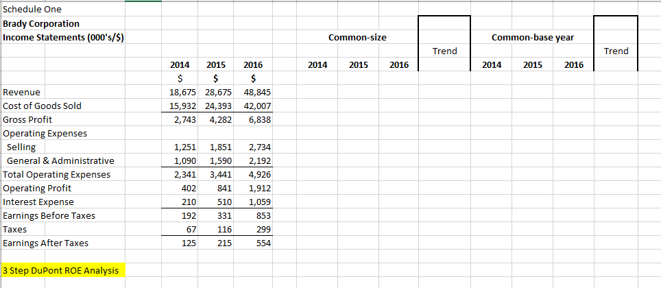 Module 2 Assignment ii - FIN-751-AP1 Instructions: Complete the common-size and common-base