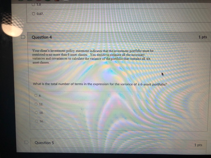 analyst's expected retun on stock D for two particular market retums. Market