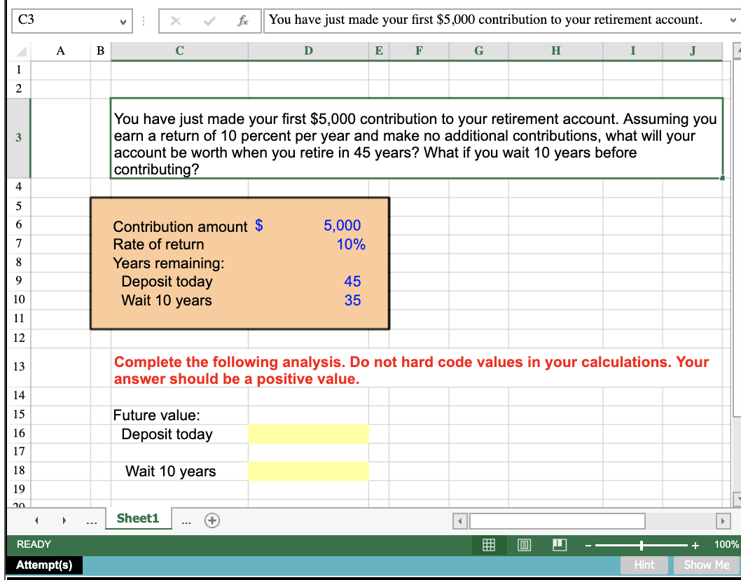 C3 fx You have just made your first $5,000 contribution to