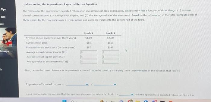  Understanding the Approximate Expected Return Equation The foemula for the opproxarnate