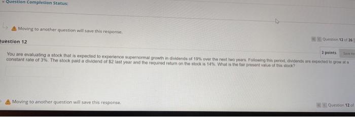 fasssst please Question Completion Status: Moving to another question will save this