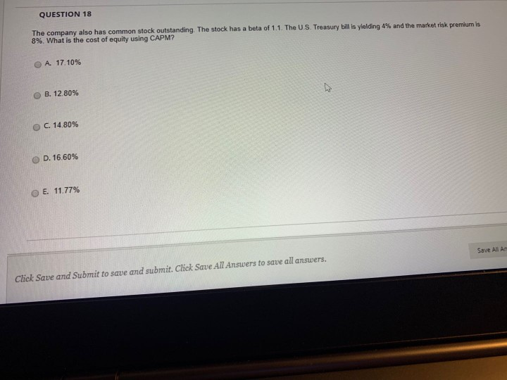 to questions 17-19 Jack's Construction Co. has 10-year bonds outstanding that are