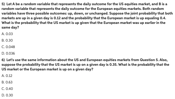 of Microsoft stock? A. Lognormal distribution B. Continuous uniform distribution C. Bernoulli