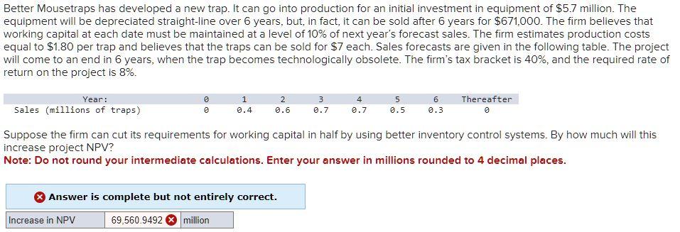 I have created the chart for both the Initial and halved working