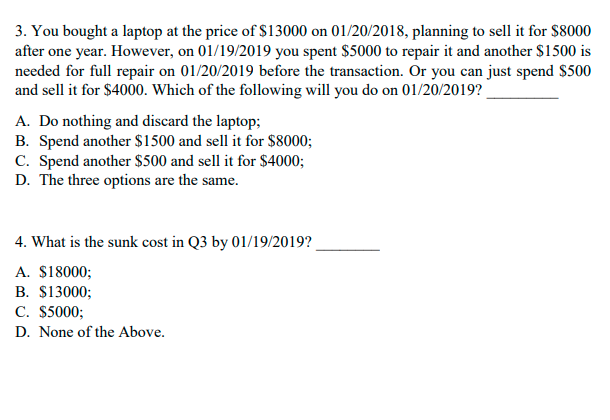  please answer with steps 3. You bought a laptop at the