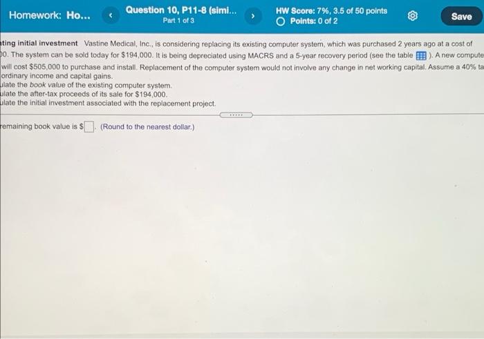 of $315,000. The system can be sold toda st $505,000 to purchase