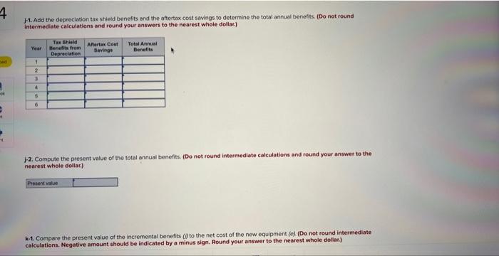 category for MACRS depreciation. Assume the new equipment would provide the following