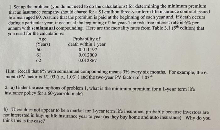  1. Set up the problem (you do not need to do