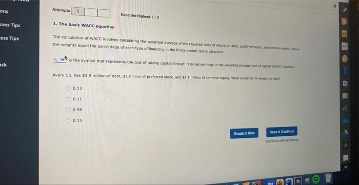 the weighted average of the required rates of return an debt, preferred