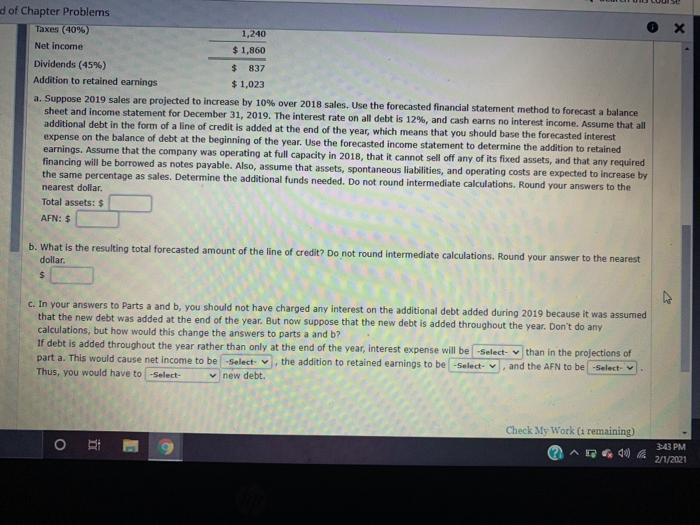 Stevens Textile Corporation's 2018 financial statements are shown below: Balance Sheet as