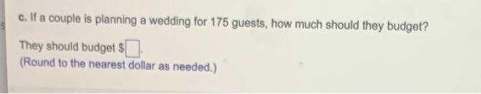 Complete parts a through c. Click the icon to view the wedding