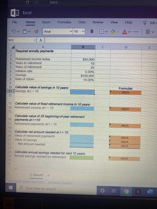 50 years old and will retire in 10 years. He expects to