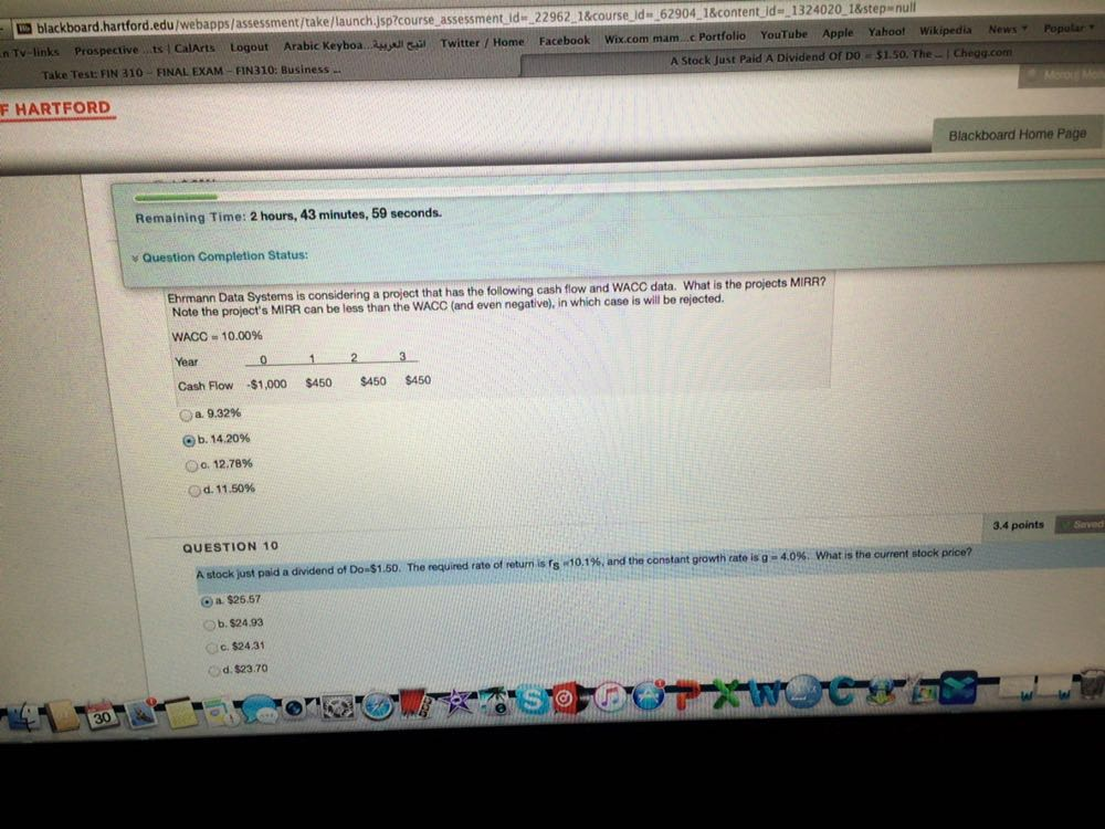 Ehrmann Data Systems is considering a project that has the following cash