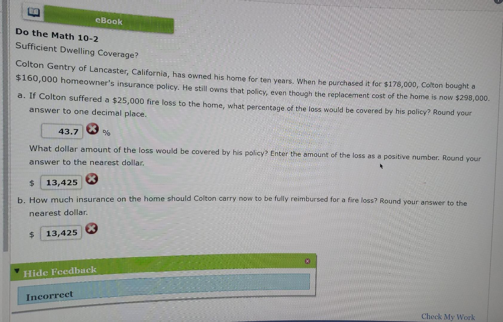  I am stuck eBook Do the Math 10-2 Sufficient Dwelling Coverage?