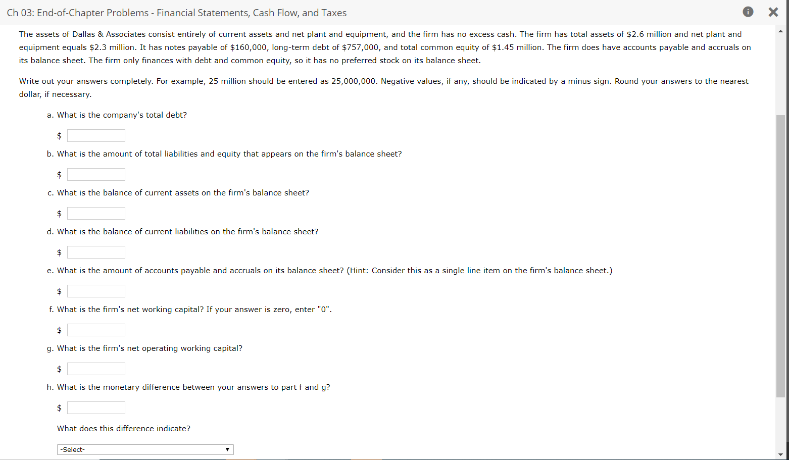 Please help. Thanks. Ch 03: End-of-Chapter Problems - Financial Statements, Cash Flow,