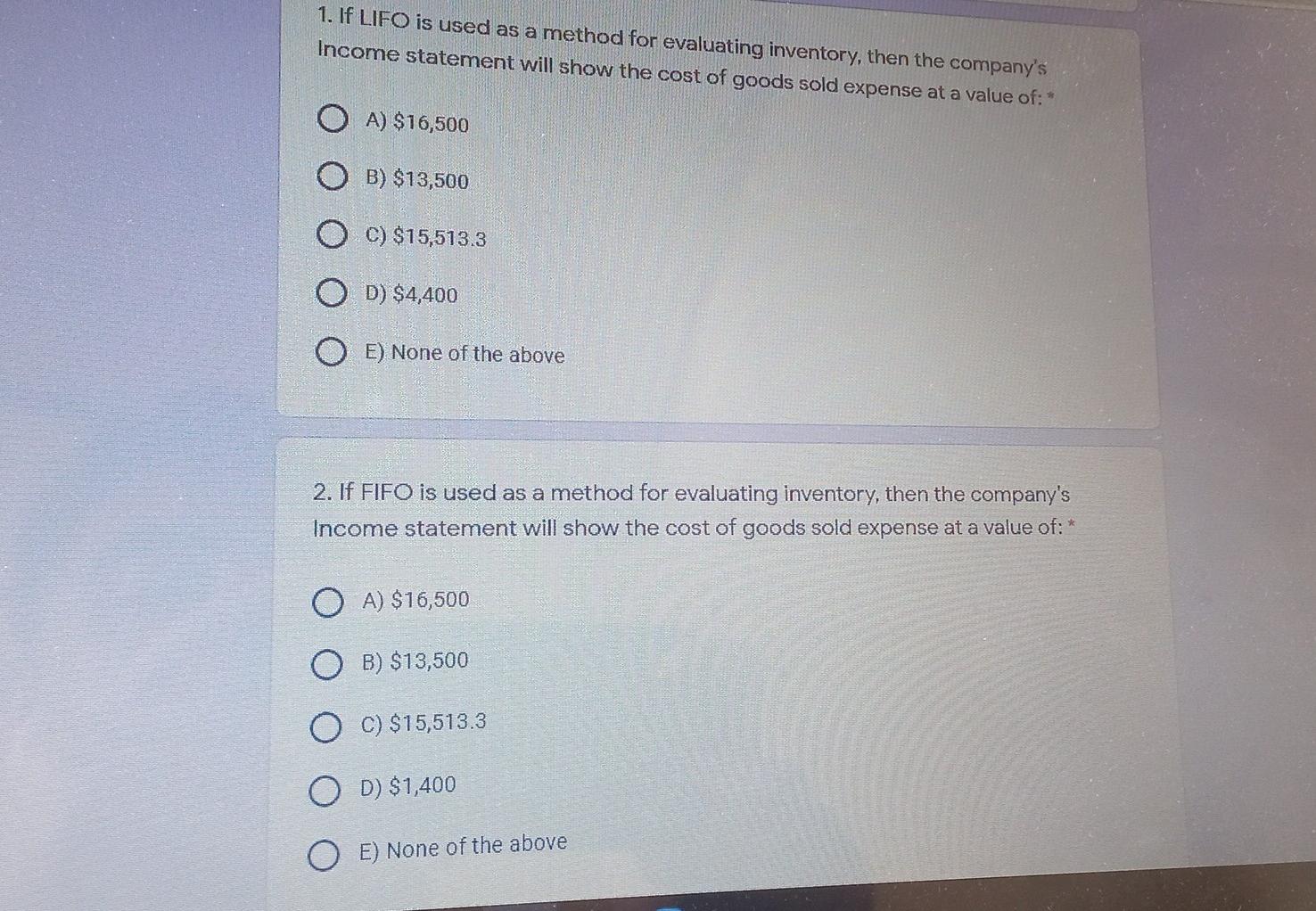 It has the following data for its purchases for the first- semiannual