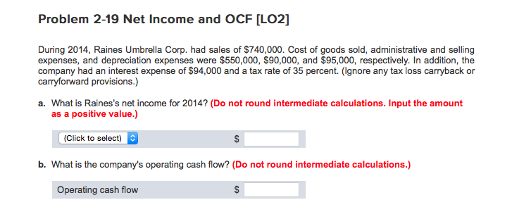 following information on its 2015 income statement: sales $390,000; costs $295,000, other