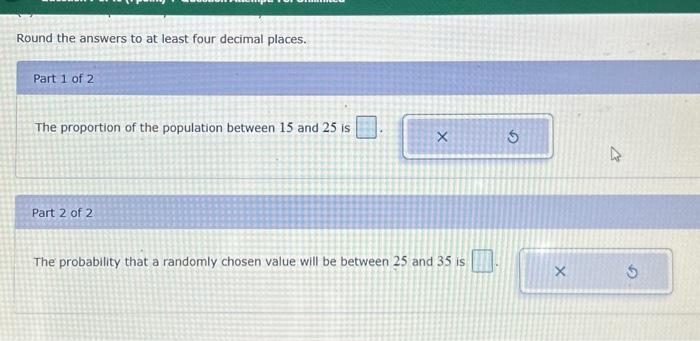 What proportion of the population is between 15 and 25 ? (b)