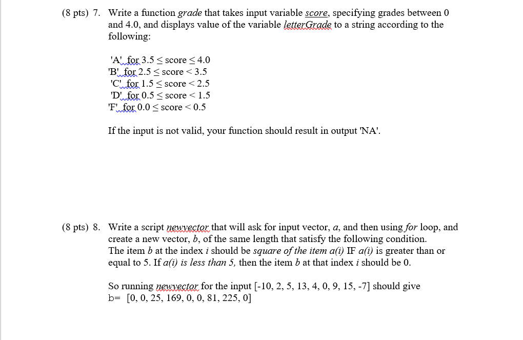  Please solve the following questions using MATLAB program. Thank you so