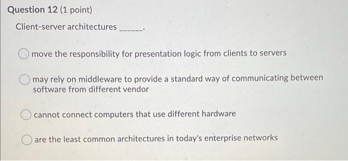 (1 point) An underlying problem with host-based networks is that: the architecture