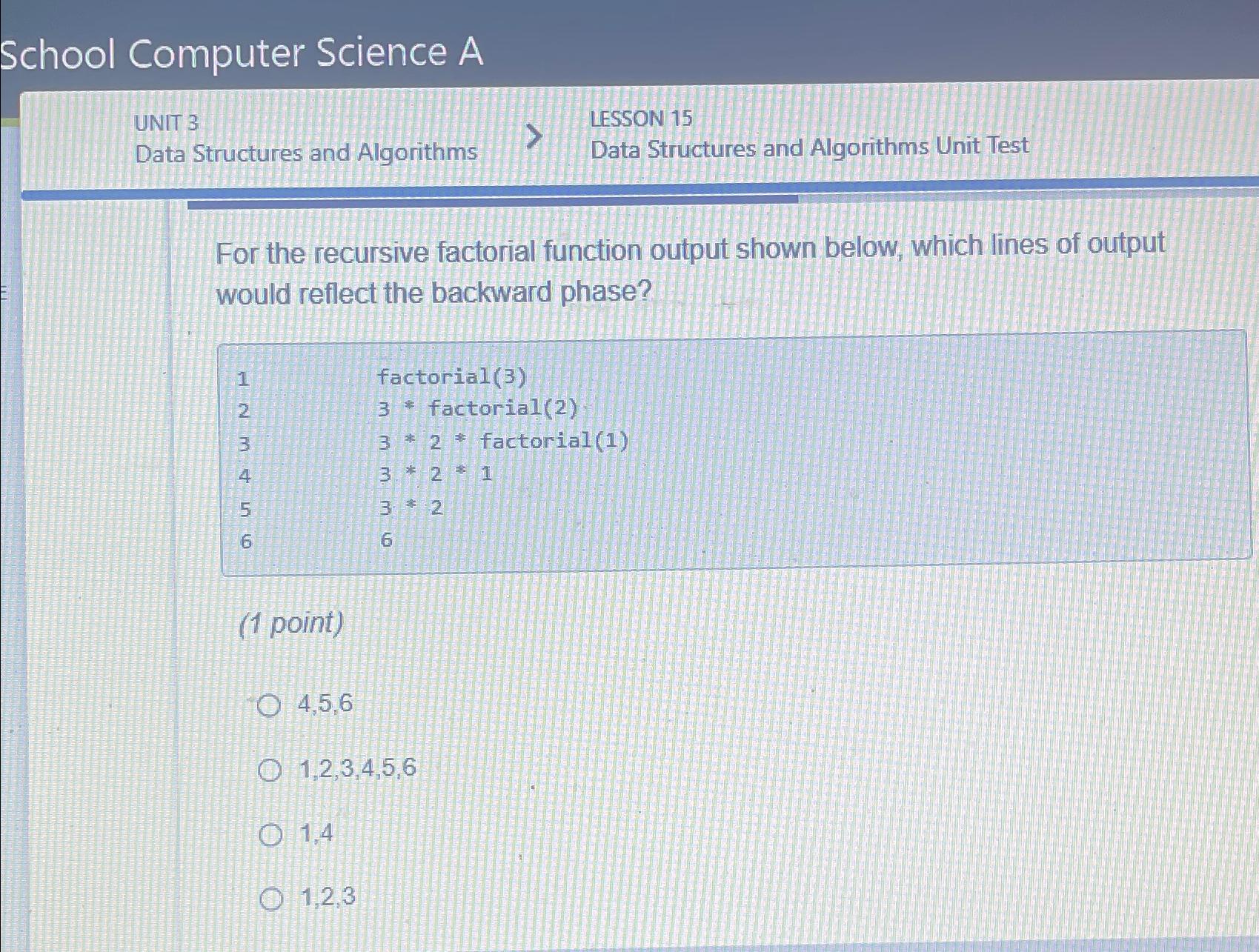  School Computer Science A UNIT 3 LESSON 15 Data Structures and