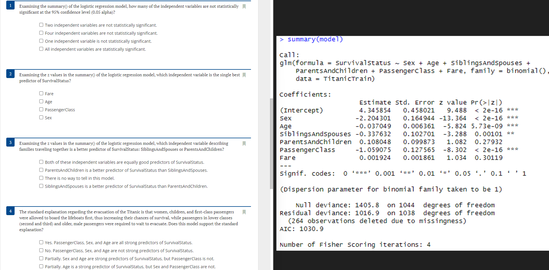  Please use model on right to answer question 2 on left