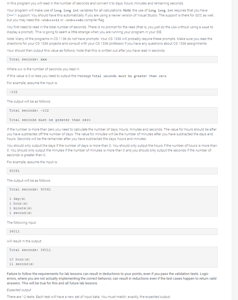Using C++ and CodeBlocks IDE. In this program you will read in